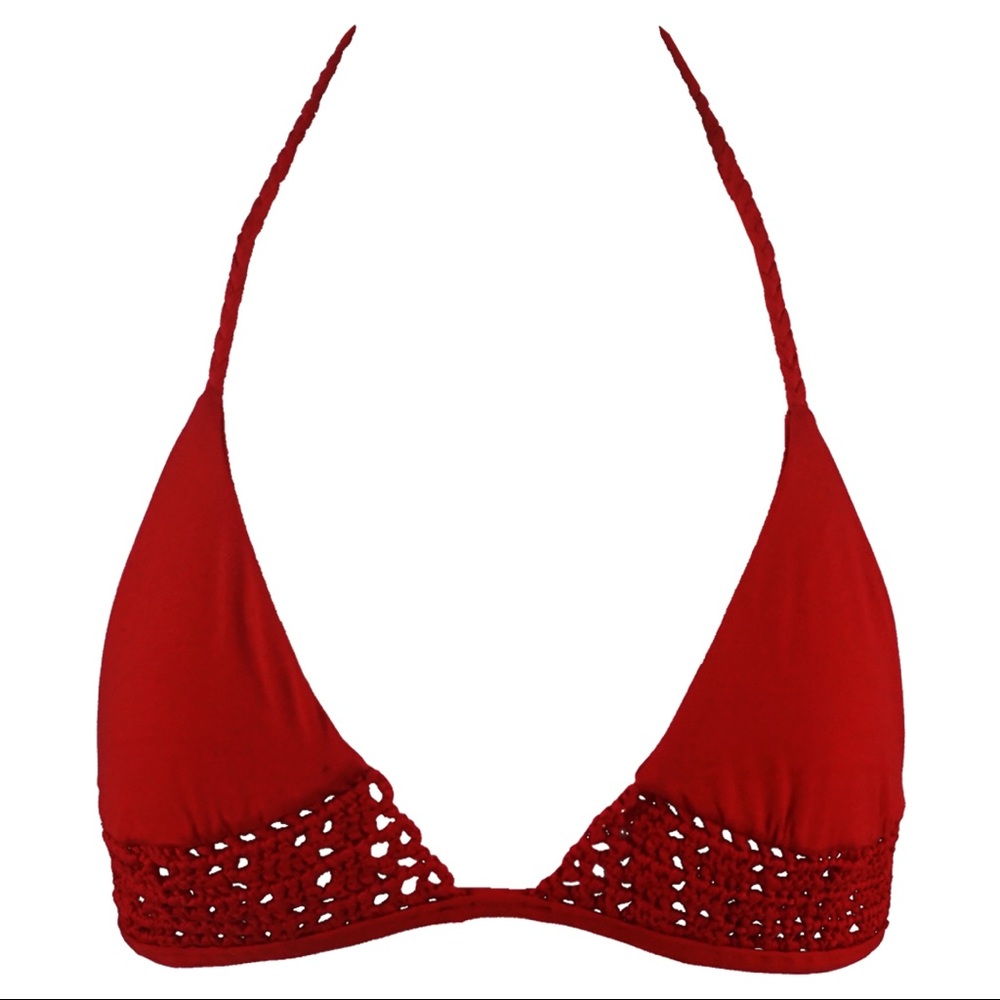 Frankie's Bikinis Brie Top in Red